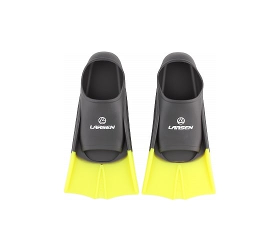 Изображение товара Укороченные силиконовые ласты Larsen 6975 черный/желтый, р.30-32 4690222157369
