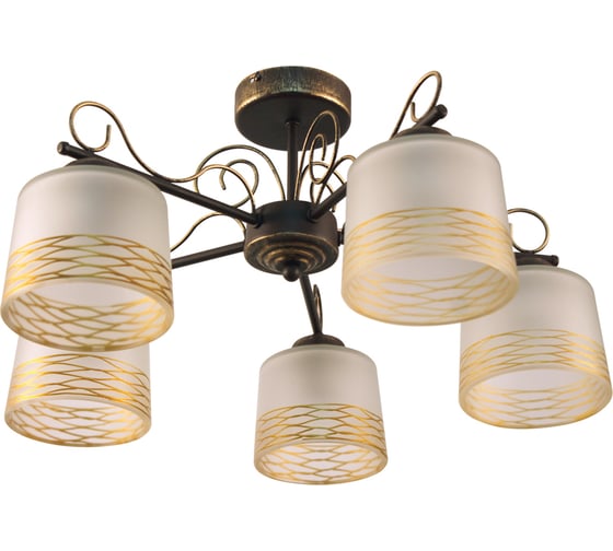 Изображение товара Светильник ЭЛЕТЕХ Дус 151 кор.зол. Плафон 00007 НПБ 01-5х60-151 Е27 ИУ 1005404056