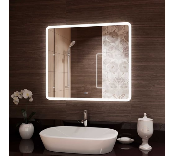 Изображение товара Зеркало с подсветкой CONTINENT ДЕМУР (Demure Led) 900x700, музыка, подогрев ЗЛП448