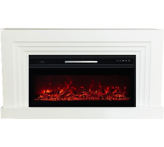 Изображение товара Каминокомплект ELEKAM delta с очагом pulsar 38 белый с черным (разборный) 100070