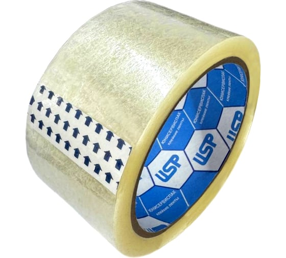 Изображение товара Прозрачная упаковочная лента USP ЮниСервисПак 48 мм, 50 метров, 45 мкм 485045
