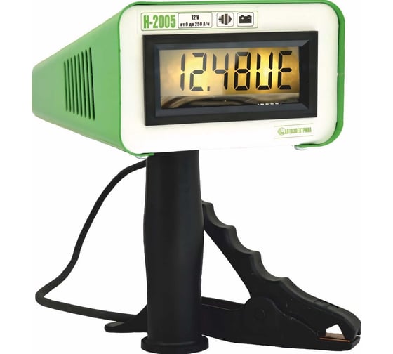 Изображение товара Нагрузочная вилка Н-2005 АВТОЭЛЕКТРИКА тестер для проверки стартерных аккумуляторов автомобилей, замер пускового тока, ЭДС, напряжение: 12 V, емкость АКБ: 6 а/ч - 250 а/ч, нагрузка АКБ: 200А, 26