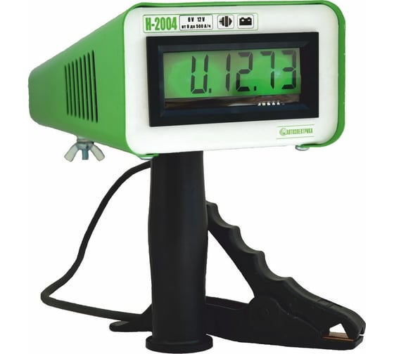 Изображение товара Нагрузочно-диагностическая вилка АВТОЭЛЕКТРИКА Н-2004 U 6/12 V, нагрузка до 133-240А/до 226-480 А, АКБ: 6V от 9-250а/ч, 12V от 250-500а/ч, стартерные, тяговые 587