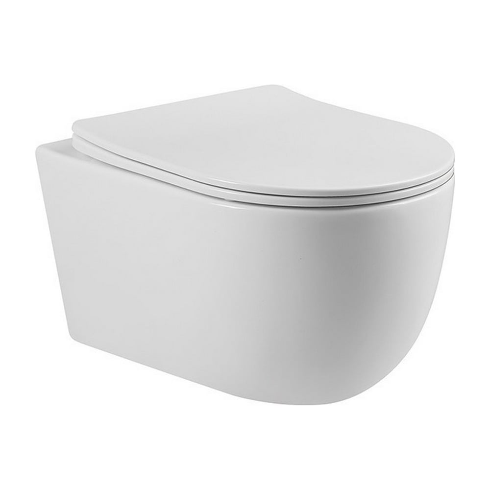 Изображение товара Унитаз подвесной безободковый BOND F10-10 с сиденьем и микролифтом белый