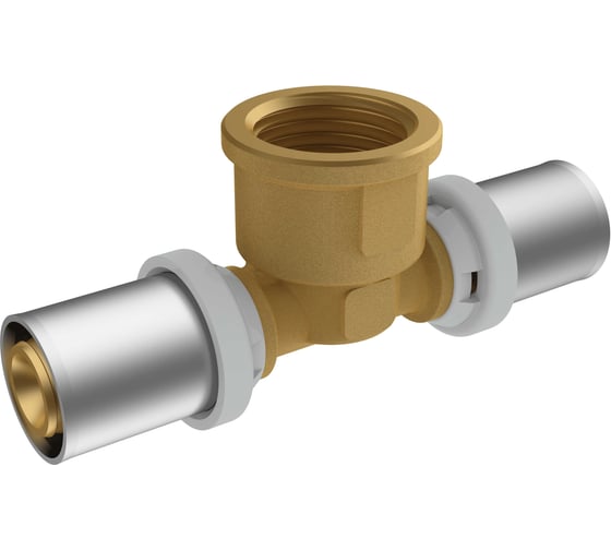Изображение товара Тройник RIIFO Omni с внутренней резьбой пресс латунь 16-1/2"ВР-16 (уп 5шт) 1100046449