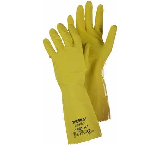 Изображение товара Латексные противохимические перчатки для низких рисков TEGERA 8150