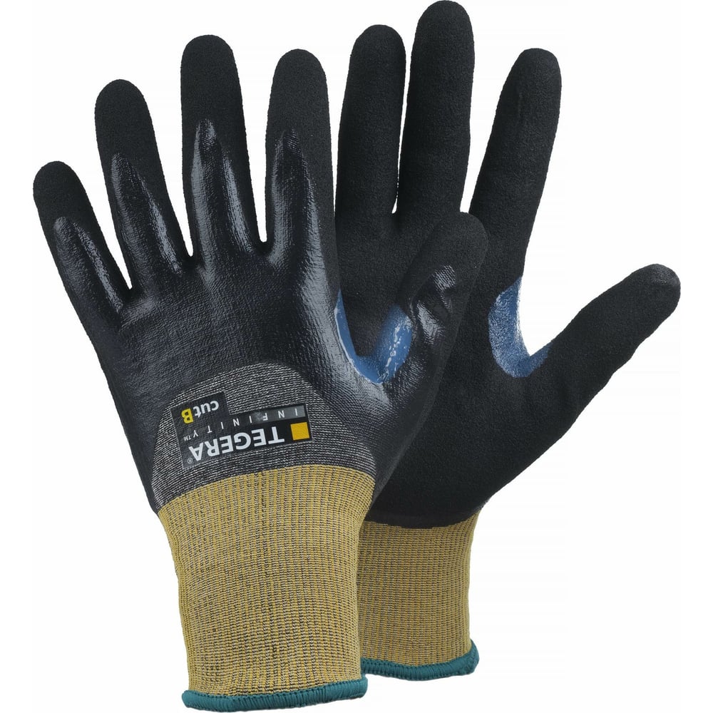 Перчатки для защиты от порезов TEGERA бесшовные противохимические маслобензостойкие перчатки tegera