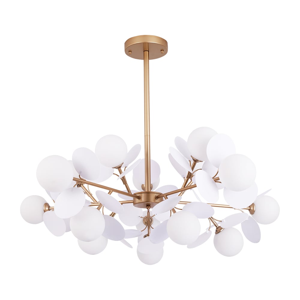 Изображение товара Люстра на штанге ARTE LAMP Peacock 15 ламп золото стекло