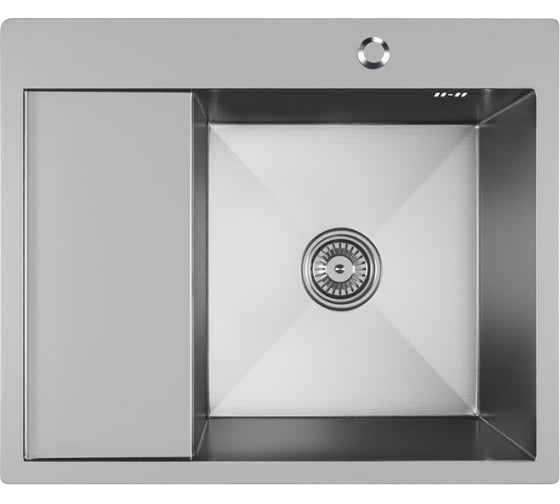 Изображение товара Мойка MIXLINE 60x50 (3,0) правая, выпуск 3 1/2, pro 20см с сифоном (сатин) 551876