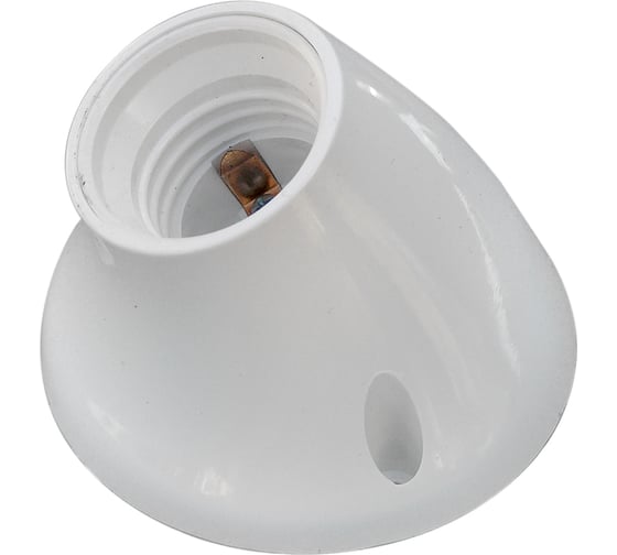 Изображение товара Патрон-стойка ООО "ОПТИКОМ ЭЛЕКТРИК" Е27 белый наклонный 8600.0227