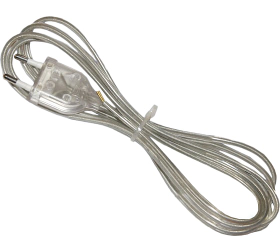 Изображение товара Шнур с евровилкой ООО "ОПТИКОМ ЭЛЕКТРИК" 1,8м 2x0.75ММ2 прозрачный 1406.0099