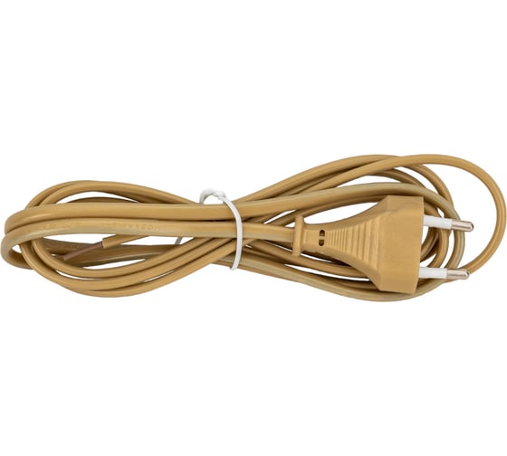 Изображение товара Сетевой шнур с вилкой "ОПТИКОМ ЭЛЕКТРИК" золотой 1,8м 2x0,75мм2 1406.0799