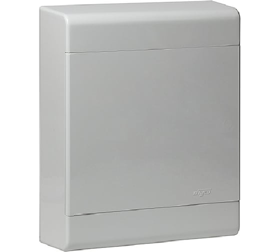 Изображение товара Щиток открытой проводки Рувинил Тусо на 24 модуля с дверцей 370x302x95 мм серый с непрозрачной дверцей 68324С