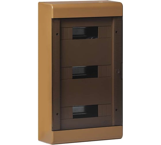 Изображение товара Щиток открытой проводки Рувинил Тусо на 36 модулей с дверцей 520x303x117,5 мм коричневый 68036К