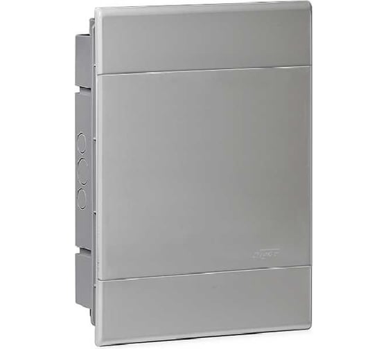Изображение товара Щиток скрытой проводки Рувинил Тусо на 24 модуля с дверцей 415x299x103 мм серый непрозрачная дверца 68124С