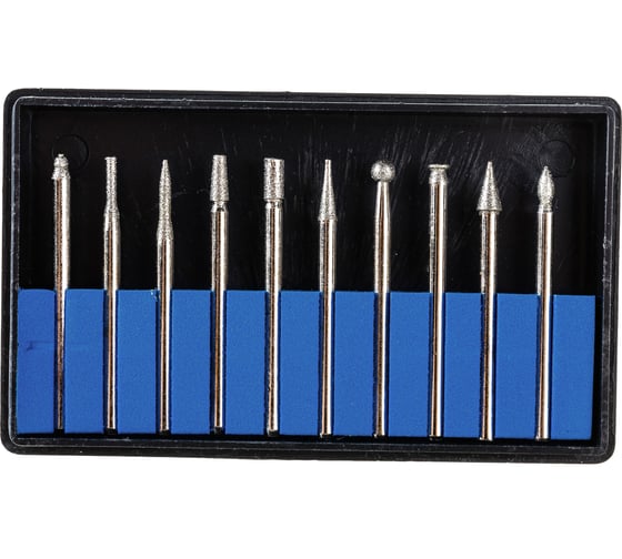 Изображение товара Шарошки алмазные (хвостовик 3 мм, 10 шт.) MOS 36479М