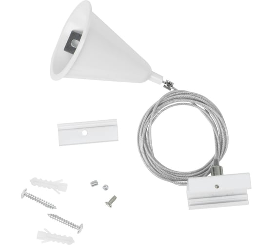 Изображение товара Набор для подвесного монтажа трехфазных шинопроводов Uniel ufb-h41 white 1 polybag UL-00010400