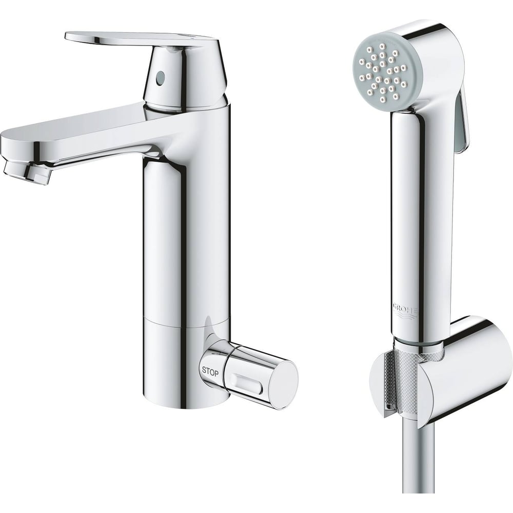 Изображение товара Смеситель для раковины Grohe Eurosmart Cosmopolitan с гигиеническим душем, M-size, хром 24191000 Изображение товара Смеситель для раковины Grohe Eurosmart Cosmopolitan с гигиеническим душем, M-size, хром 24191000