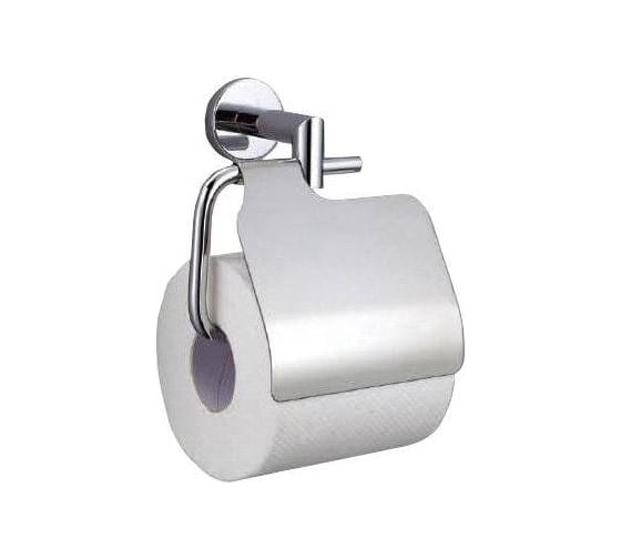 Изображение товара Держатель для туалетной бумаги с крышкой NOFER Line глянец 16500.B