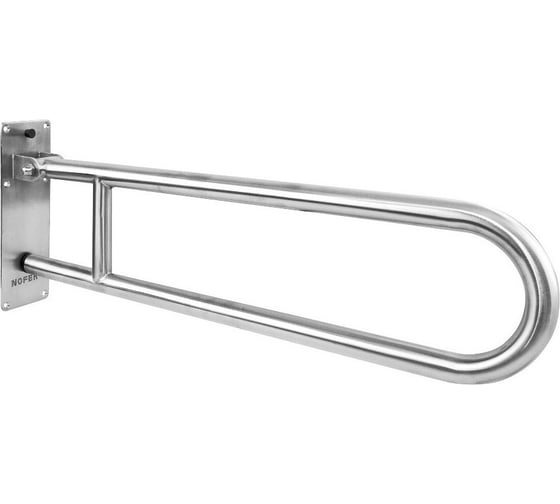 Изображение товара Полукруглый поручень для людей с ограниченными возможностями NOFER без держателя для туалетной бумаги, глянцевый 15051.SP.80.B