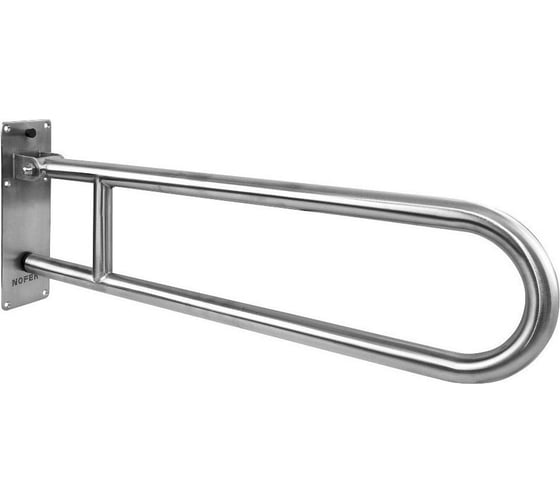 Изображение товара Полукруглый поручень для людей с ограниченными возможностями NOFER без держателя для туалетной бумаги, матовый 15051.SP.80.S