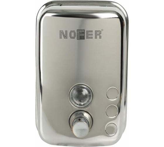 Изображение товара Вертикальный компактный дозатор для мыла NOFER из нержавеющей стали, глянцевый 03001.06.B