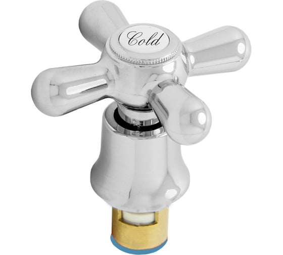 Изображение товара Комплект кран-букса + маховик ROEGEN P с юбкой COLD RZ-DP-10