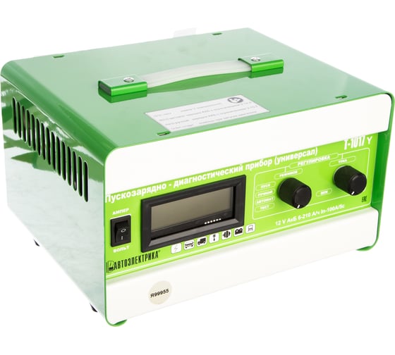 Изображение товара Пуско-зарядное устройство АВТОЭЛЕКТРИКА Т-1017У нагрузочная вилка, автомат/ручной, восстановление АКБ 12V, I заряда 20А, АКБ 6-210а/ч, WET, AGM, GEL 33