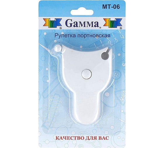 Изображение товара Рулетка Gamma пластик, 150х1.5 см МТ-06 158132