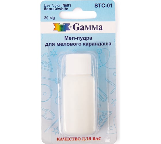 Изображение товара Мел-пудра для мелового карандаша Gamma №01 белый STC-01 642306