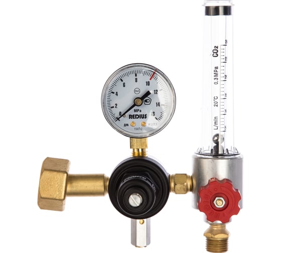Изображение товара Регулятор углекислотный У-30-КР1-м-Р1 манометр + ротаметр REDIUS 05202