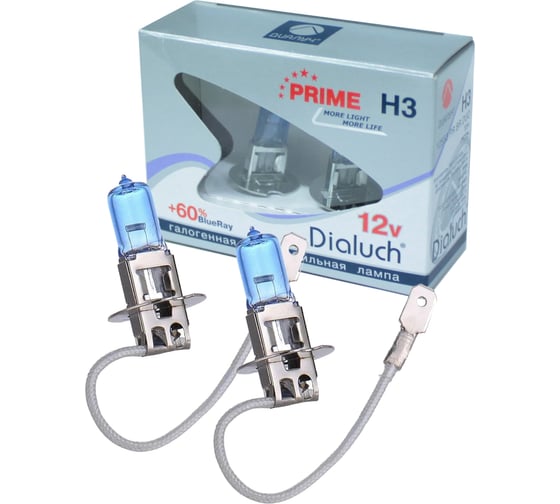 Изображение товара Лампы Диалуч h3 12v 55w +60 prime лч127pr-2br 12553-PR-BR-DUO