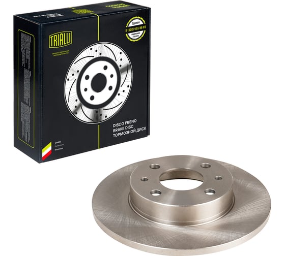 Изображение товара Диск тормозной задний для автомобилей fiat 500 (07-) / punto (93-) / panda (03-) / ford ka (08-) d=240 TRIALLI DF 190509