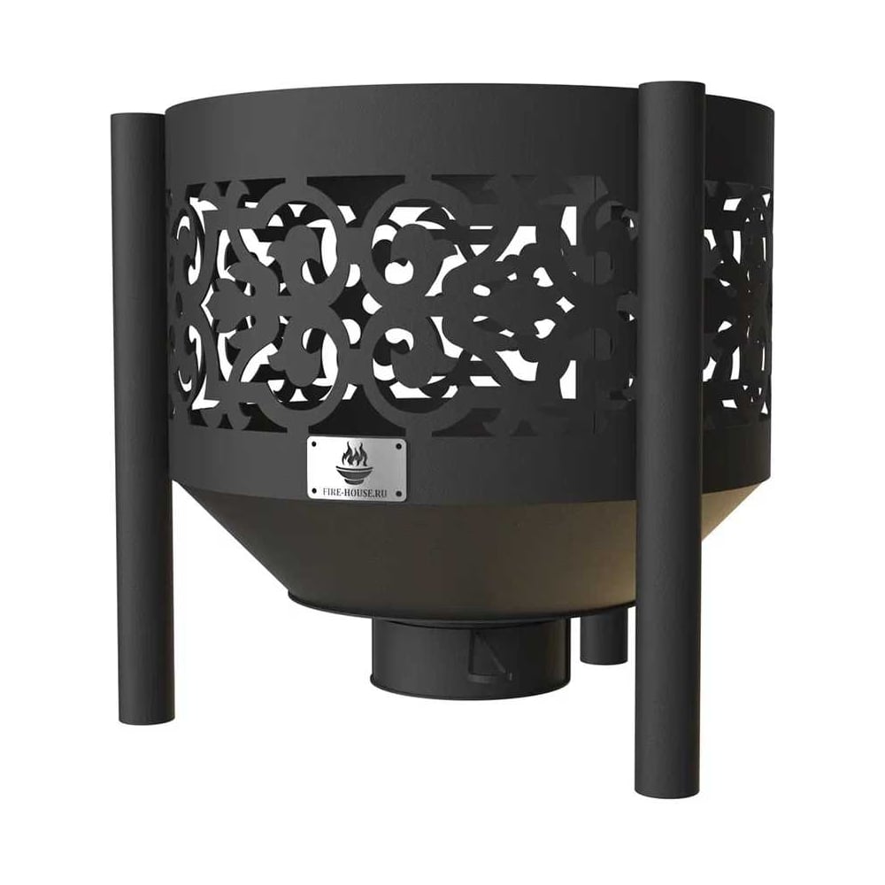 Костровая чаша FIRE-HOUSE Ажурная диаметр 800 мм, с зольником, на трубчатых ножках Ch7-800ажурная