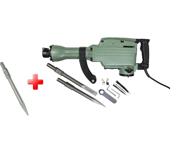 Изображение товара Набор Электрический отбойный Молоток Спец МОЭ-1650, 230В/50 Гц, 1650 Вт, 2000 уд/мин, 45 Дж, хвостовик НЕХ30, кабель 4 м, металлический кейс, Пика д/молотка отбойного, хвостовик НАБОР-3802/831001