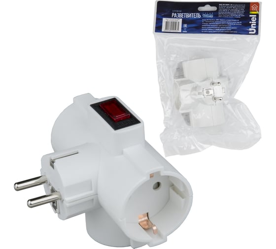 Изображение товара Сетевой разветвитель Uniel с защитой и с выключателем s-ges3-16tr UL-00005800