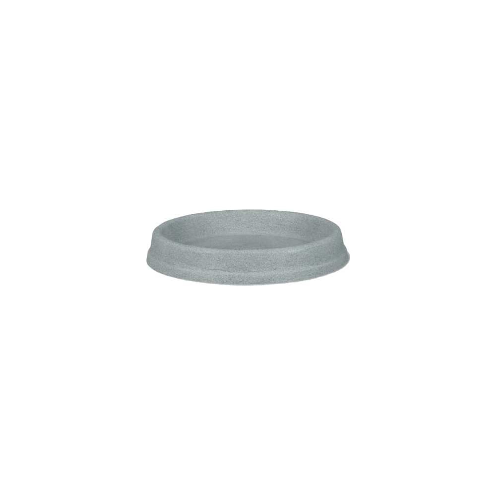 Пластиковый поддон Scheurich 370 Stony Grey диаметр 30 см, высота 4 см, серый камень 062839