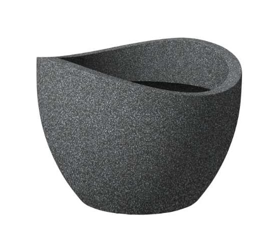 Изображение товара Пластиковое кашпо Scheurich 250 Wave Globe Granit диаметр 60 см, ширина 60 см, высота 45 см, 68 л гранит 061292