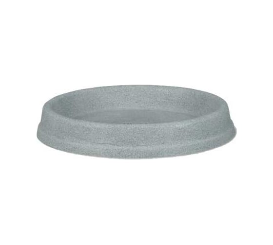 Изображение товара Пластиковый поддон Scheurich 370 Stony Grey диаметр 38 см, высота 4 см, серый камень 061359