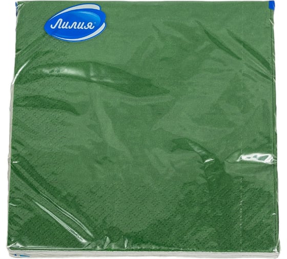 Изображение товара Бумажные салфетки Лилия 33x33, Темно-зеленый, 2 слоя, 20 листов 803