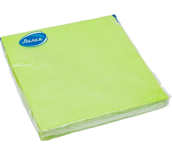 Изображение товара Бумажные салфетки Лилия 33x33, Салатовый, 2 слоя, 20 листов 773