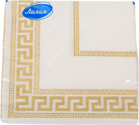 Изображение товара Бумажные салфетки Лилия Меандр, 33x33, 2 слоя, 20 листов 5348