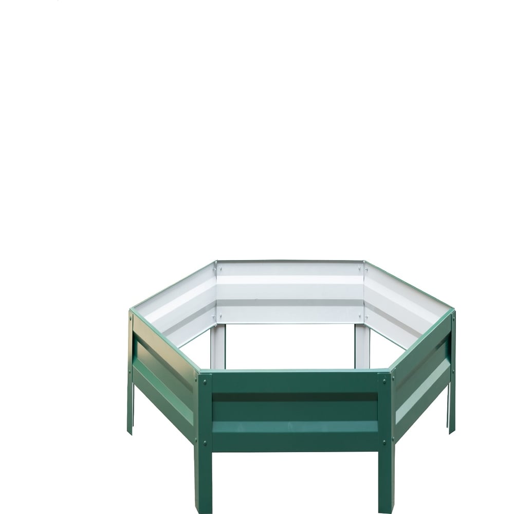 Изображение товара Оцинкованная клумба с полимерным покрытием диаметр 0.6 м зеленая