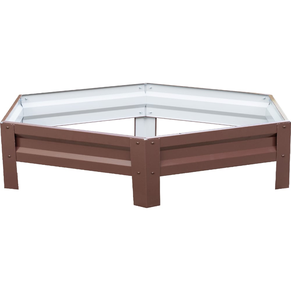 Изображение товара Оцинкованная клумба с полимерным покрытием 1.4 м К140К коричневая