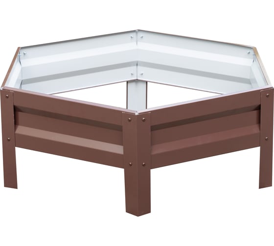 Изображение товара Оцинкованная клумба с полимерным покрытием ООО «ТД «КАСКАД» диаметр 1 м, коричневая К100К