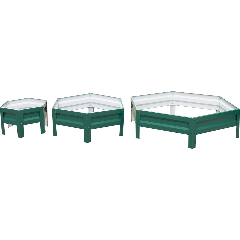 Изображение товара Оцинкованная трехъярусная клумба-горка с полимерным покрытием КТГЗ от ТД КАСКАД