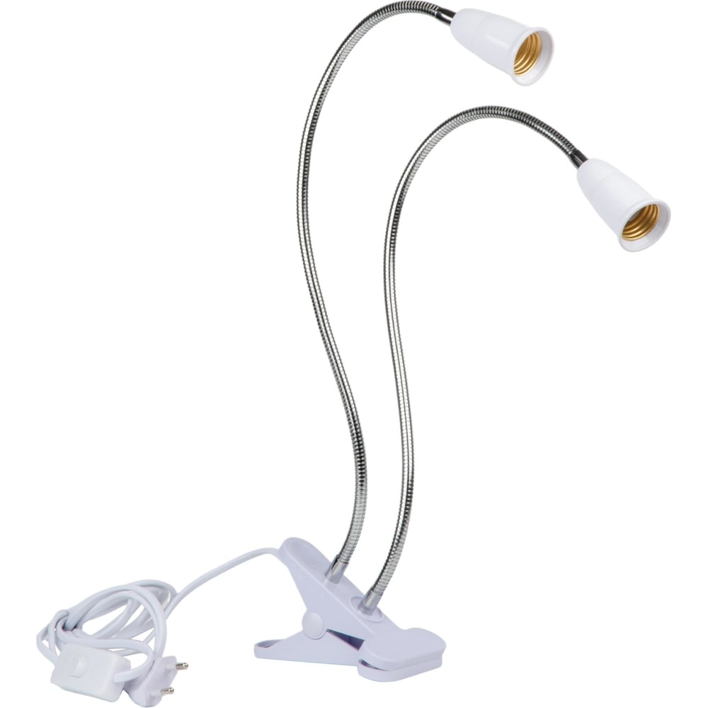 Изображение товара Настольный светильник Uniel для 2 фитоламп E27 120 Вт металл/пластик белый