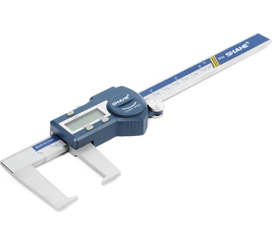 Изображение товара Штангенциркуль для наружных канавок SHAHE ШЦЦСК 8-150 0,01 IP54 с плоскими губками, электронный 1093488