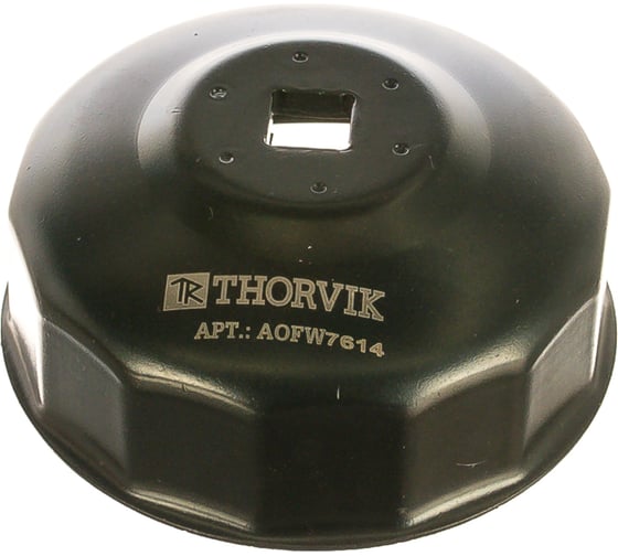 Изображение товара Съемник масляных фильтров "чашка" 14-граней, 76 мм THORVIK AOFW7614 52338