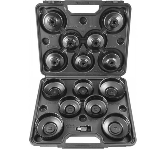 Изображение товара Набор съемников масляных фильтров "чашка" 65-100 мм, 14 предметов THORVIK AOFWS14 52343